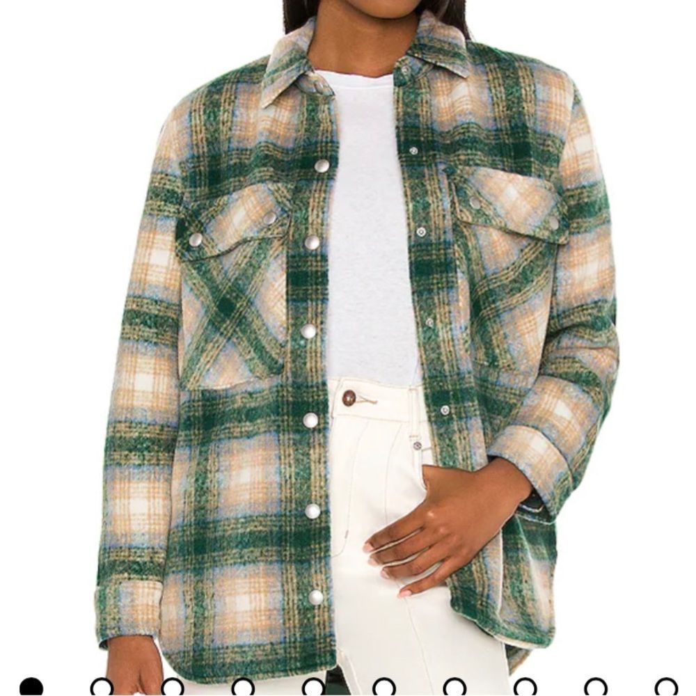 Blanknyc green plaid shacket. Size xs